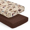 Wild West Cowboy Collection 2 Pack Crib Sheets - Horseshoe Print