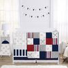 Baseball Patch Collection Sweet Jojo Designs 6 Piece Crib Bedding + BreathableBaby Breathable Mesh Liner Anti Bumper Pad