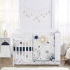 Celestial Navy Blue and Gold Collection Sweet Jojo Designs 6 Piece Crib Bedding + BreathableBaby Breathable Mesh Liner Anti Bumper Pad