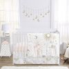 Celestial Pink and Gold 4 Piece Bumperless Crib Bedding Collection