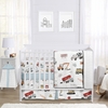 Construction Truck Red and Blue Collection Sweet Jojo Designs 6 Piece Crib Bedding + BreathableBaby Breathable Mesh Liner Anti Bumper Pad