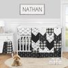 Lumberjack Black and White Collection 5 Piece Crib Bedding