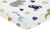 Mod Jungle Collection Mini Crib Sheet - Safari Animal Print