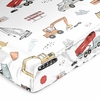 Construction Truck Collection Satin Fitted Crib Sheet