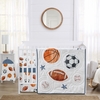 Watercolor Sports Theme Collection Sweet Jojo Designs 6 Piece Crib Bedding + BreathableBaby Breathable Mesh Liner Anti Bumper Pad