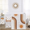 Boho Sun White and Pumpkin Sweet Jojo Designs 6 Piece Crib Bedding + BreathableBaby Breathable Mesh Liner Anti Bumper Pad