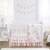 Watercolor Floral Pink and Grey Collection Sweet Jojo Designs 6 Piece Crib Bedding + BreathableBaby Breathable Mesh Liner Anti Bumper Pad