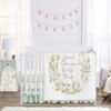 Butterfly Floral Collection 4 Piece Bumperless Crib Bedding