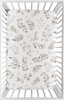 Botanical Leaf Linen Collection Mini Crib Sheet
