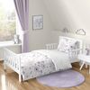 Watercolor Floral Lavender and Grey Collection Toddler Bedding