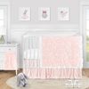 Lace Pink Collection 4 Piece Crib Bedding