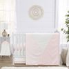 Boho Color Block Pink and Off White Collection 4 Piece Crib Bedding