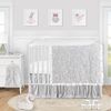 Lace Grey Collection 4 Piece Crib Bedding