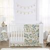 Vintage Floral Blue and Yellow Collection 4 Piece Crib Bedding