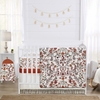 Boho Floral Wildflower Rust Orange and Ivory Collection Sweet Jojo Designs 6 Piece Crib Bedding + BreathableBaby Breathable Mesh Liner