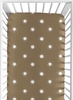 Boho Sun Cocoa Brown and White Crib Sheet