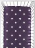 Boho Sun Plum Purple and White Crib Sheet