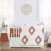 Diamond Tuft Orange Collection Sweet Jojo Designs 6 Piece Crib Bedding + BreathableBaby Breathable Mesh Liner