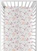 Watercolor Floral Pink And Grey Collection Jersey Knit Crib Sheet