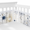 Celestial Navy Blue and Gold Collection Sweet Jojo Designs + BreathableBaby Breathable Mesh Crib Liner