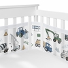 Construction Truck Green and Blue Collection Sweet Jojo Designs + BreathableBaby Breathable Mesh Crib Liner