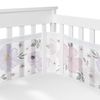 Watercolor Floral Lavender and Grey Collection Sweet Jojo Designs + BreathableBaby Breathable Mesh Crib Liner