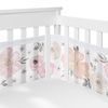 Watercolor Floral Pink and Grey Collection Sweet Jojo Designs + BreathableBaby Breathable Mesh Crib Liner
