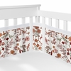 Boho Floral Wildflower Rust Orange and Ivory Collection Sweet Jojo Designs + BreathableBaby Breathable Mesh Crib Liner