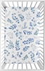 Botanical Blue Collection Mini Crib Sheet