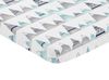 Mountains Grey and Aqua Collection Mini Crib Sheet - Mountain Print