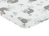 Sloth Aqua and Grey Collection Mini Crib Sheet
