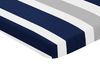 Stripe Navy and Gray Collection Mini Crib Sheet