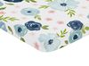 Watercolor Floral Navy Blue and Pink Collection Mini Crib Sheet