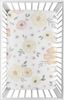 Watercolor Floral Yellow And Pink Collection Mini Crib Sheet