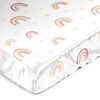 Boho Rainbow Collection Satin Fitted Crib Sheet