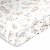 Botanical Taupe Collection Satin Fitted Crib Sheet