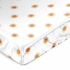 Boho Sun White and Pumpkin Collection Satin Fitted Crib Sheet