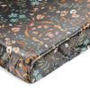 Boho Floral Wildflower Black and Orange Collection Satin Fitted Crib Sheet