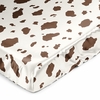 Wild West Cowboy Collection Satin Fitted Crib Sheet - Cow Print