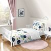 Watercolor Floral Navy Blue and Pink Collection Toddler Bedding