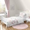 Watercolor Floral Pink and Grey Toddler Bedding Collection