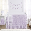 Rose Lavender Collection Sweet Jojo Designs 6 Piece Crib Bedding + BreathableBaby Breathable Mesh Liner